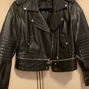 Zara Faux Leather Moto Jacket